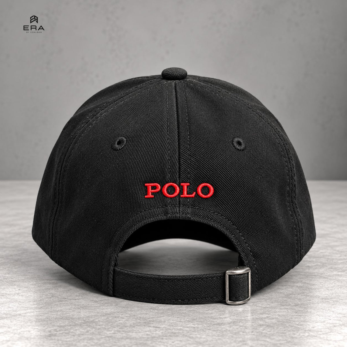 Casquette ERA Polo Noir & Rouge – vue de dos