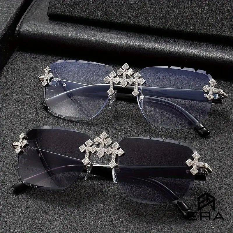 Lunettes Croix Gothique - Rimless Doré