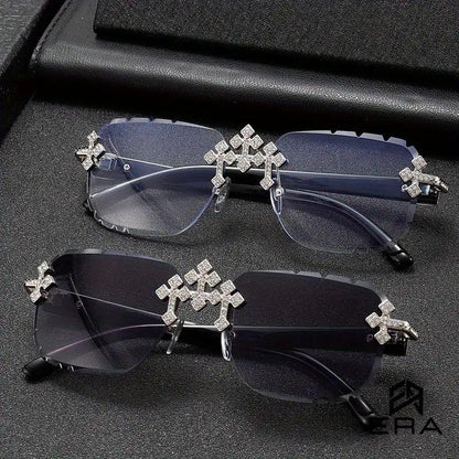 Lunettes Croix Gothique - Rimless Doré