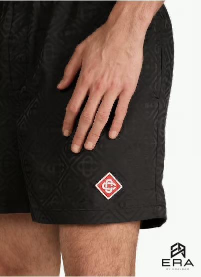 Short Blason Brodé - Noir Blason