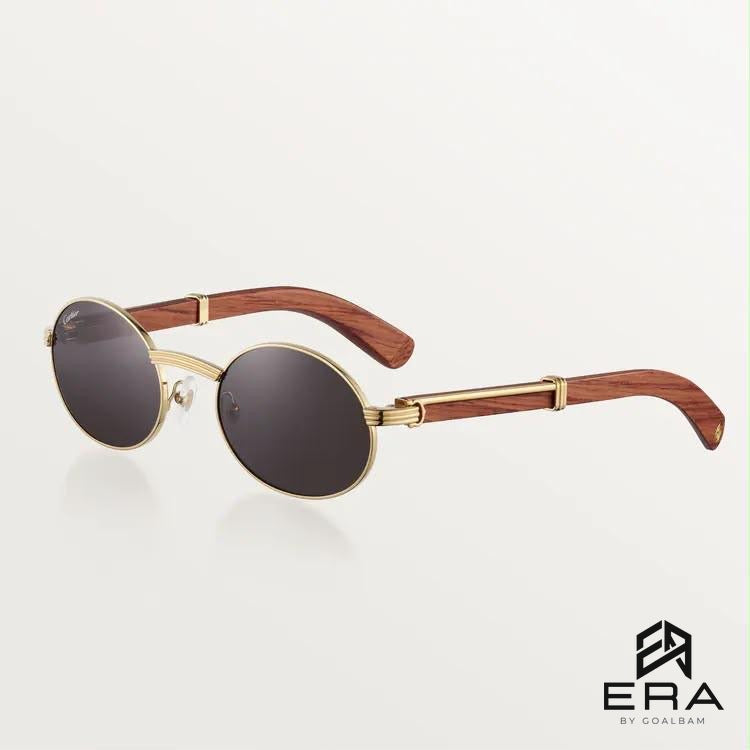 Lunettes Bois Aviateur - Or Bois
