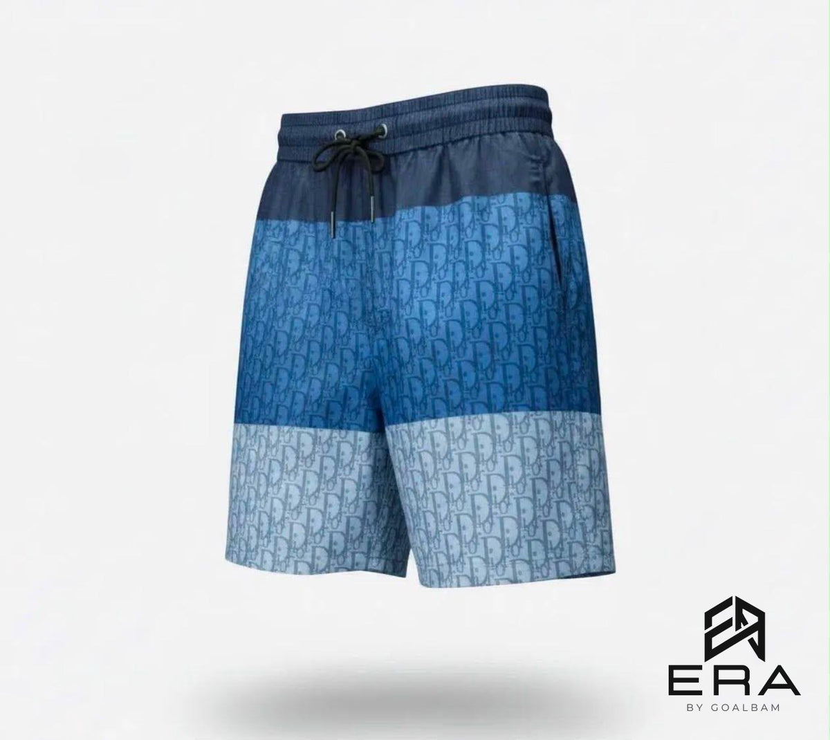 Short Motif Encre - Bicolore Denim