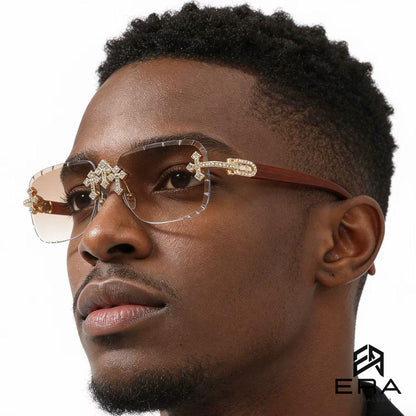 Lunettes Croix Gothique - Rimless Doré