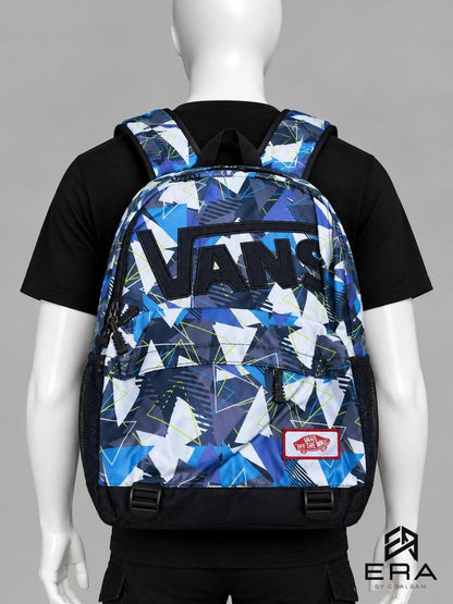 Sac à Dos Motif Urbain - Géométrique Bleu