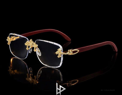 Lunettes Croix Gothique - Rimless Acajou