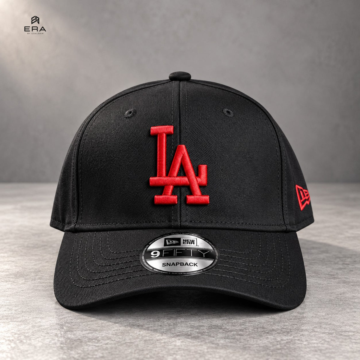 Casquette ERA LA Noir & Rouge – vue de face