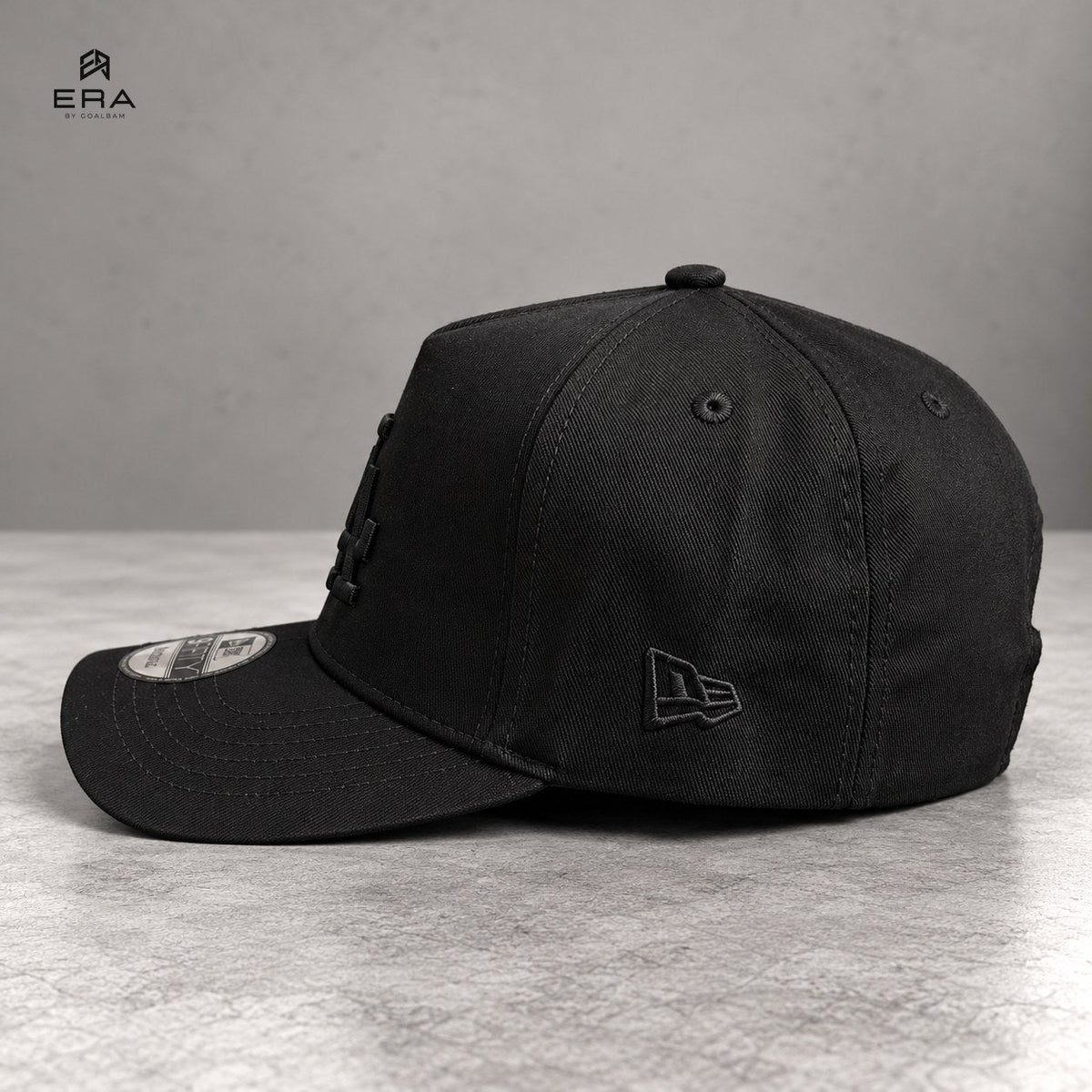 Casquette ERA LA Noir Total – vue de profil