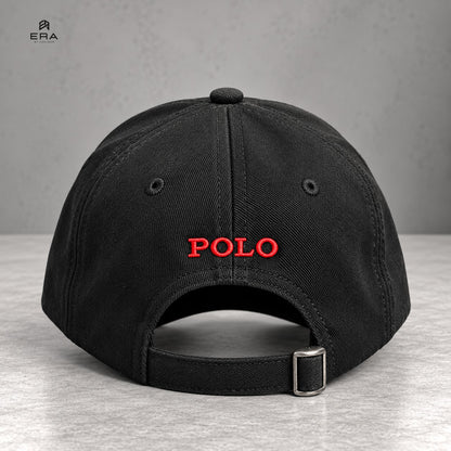 Casquette ERA Polo Noir & Rouge – vue de dos
