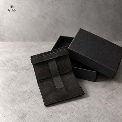 Porte-cartes cuir ERA noir – intérieur